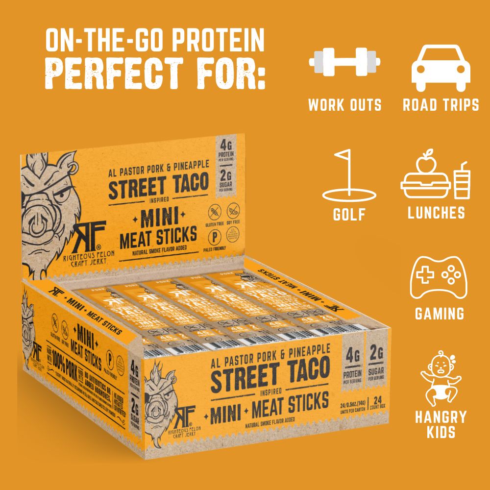 On the go protein perfect for: workouts, road trips, gold, lunches, gaming, hangry kids