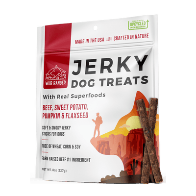 Wild Ranger Beef & Superfoods Jerky Dog Treats (8oz)