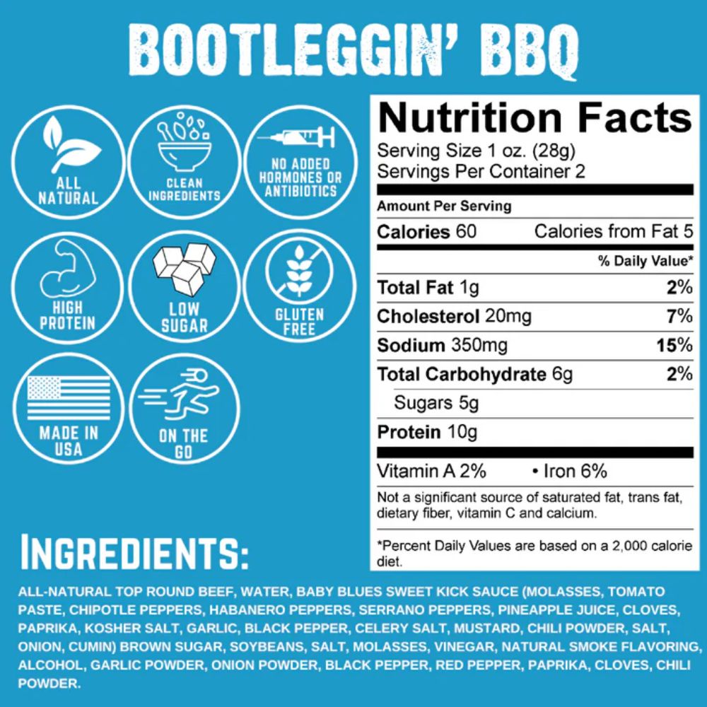 Bootleggin' BBQ nutrition info