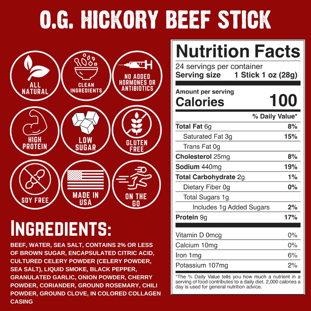 O.G. Hickory Beef Stick (3-Pack)