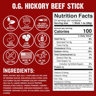 O.G. Hickory Beef Stick (3-Pack)