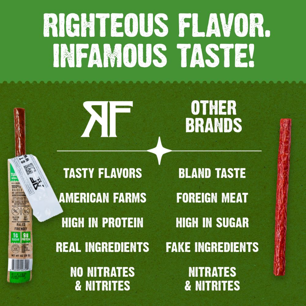 lemon pepper turkey sticks, RF vs. other brands