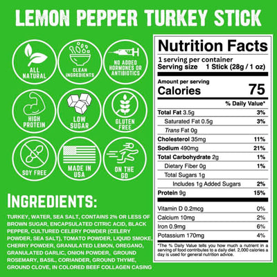 lemon pepper turkey sticks NFP